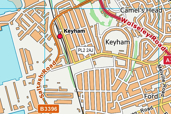 PL2 2AJ map - OS VectorMap District (Ordnance Survey) PL2 2AJ map - OS VectorMap District (Ordnance Survey)