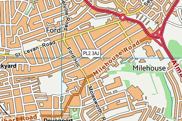 PL2 3AJ map - OS VectorMap District (Ordnance Survey) PL2 3AJ map - OS VectorMap District (Ordnance Survey)