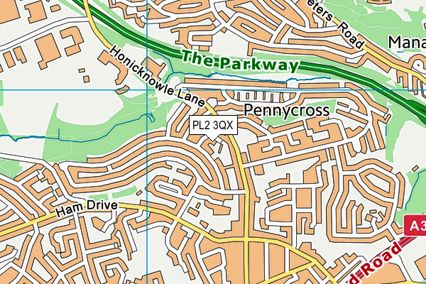 PL2 3QX map - OS VectorMap District (Ordnance Survey) PL2 3QX map - OS VectorMap District (Ordnance Survey)