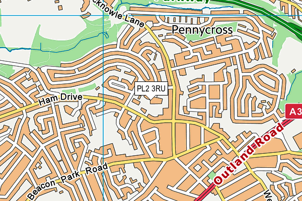 PL2 3RU map - OS VectorMap District (Ordnance Survey) PL2 3RU map - OS VectorMap District (Ordnance Survey)