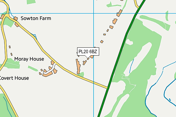 PL20 6BZ map - OS VectorMap District (Ordnance Survey) PL20 6BZ map - OS VectorMap District (Ordnance Survey)