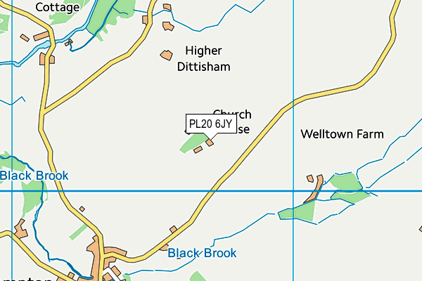 PL20 6JY map - OS VectorMap District (Ordnance Survey) PL20 6JY map - OS VectorMap District (Ordnance Survey)
