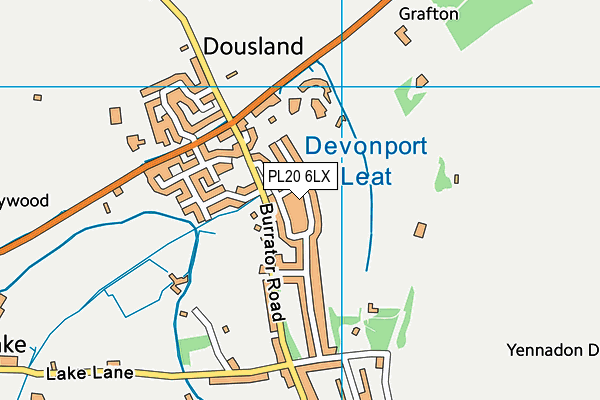 PL20 6LX map - OS VectorMap District (Ordnance Survey) PL20 6LX map - OS VectorMap District (Ordnance Survey)