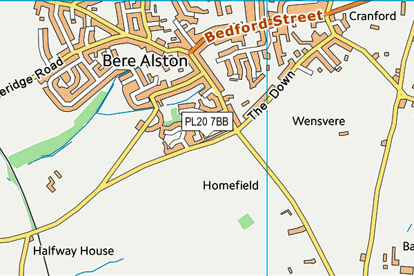 PL20 7BB map - OS VectorMap District (Ordnance Survey) PL20 7BB map - OS VectorMap District (Ordnance Survey)