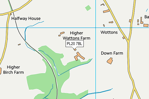 PL20 7BL map - OS VectorMap District (Ordnance Survey) PL20 7BL map - OS VectorMap District (Ordnance Survey)