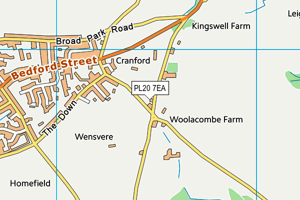 PL20 7EA map - OS VectorMap District (Ordnance Survey) PL20 7EA map - OS VectorMap District (Ordnance Survey)