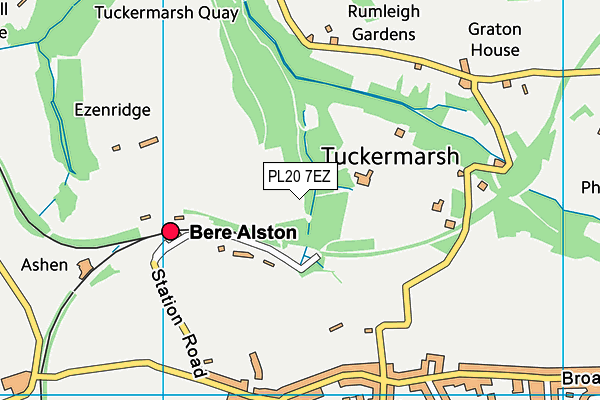 PL20 7EZ map - OS VectorMap District (Ordnance Survey) PL20 7EZ map - OS VectorMap District (Ordnance Survey)