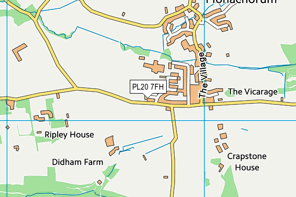 PL20 7FH map - OS VectorMap District (Ordnance Survey) PL20 7FH map - OS VectorMap District (Ordnance Survey)