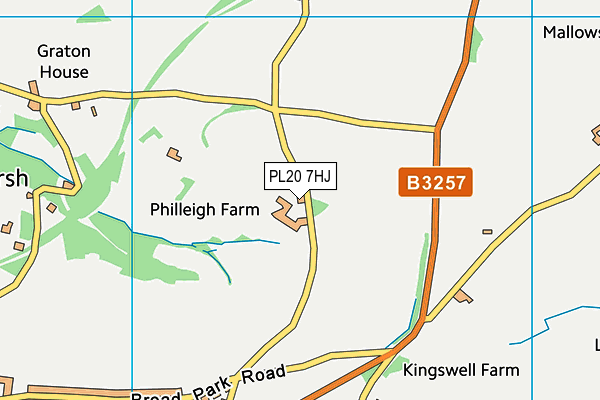PL20 7HJ map - OS VectorMap District (Ordnance Survey) PL20 7HJ map - OS VectorMap District (Ordnance Survey)