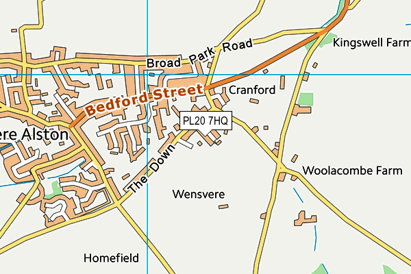 PL20 7HQ map - OS VectorMap District (Ordnance Survey) PL20 7HQ map - OS VectorMap District (Ordnance Survey)