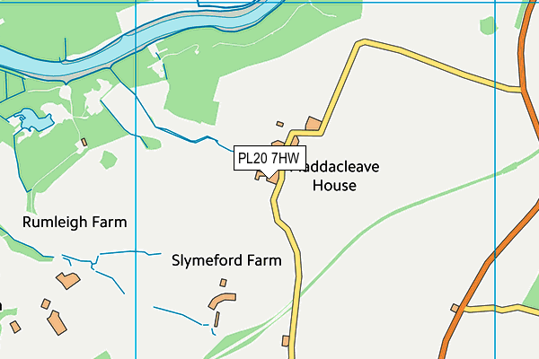 PL20 7HW map - OS VectorMap District (Ordnance Survey) PL20 7HW map - OS VectorMap District (Ordnance Survey)