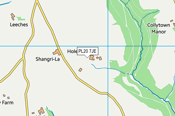 PL20 7JE map - OS VectorMap District (Ordnance Survey) PL20 7JE map - OS VectorMap District (Ordnance Survey)