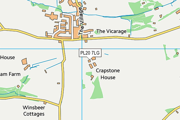 PL20 7LG map - OS VectorMap District (Ordnance Survey) PL20 7LG map - OS VectorMap District (Ordnance Survey)