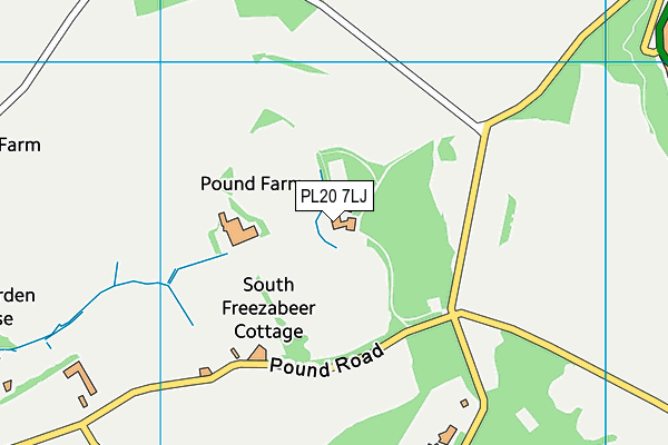 PL20 7LJ map - OS VectorMap District (Ordnance Survey) PL20 7LJ map - OS VectorMap District (Ordnance Survey)