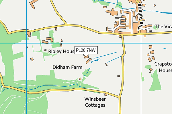 PL20 7NW map - OS VectorMap District (Ordnance Survey) PL20 7NW map - OS VectorMap District (Ordnance Survey)