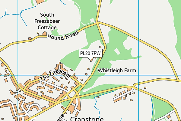 PL20 7PW map - OS VectorMap District (Ordnance Survey) PL20 7PW map - OS VectorMap District (Ordnance Survey)