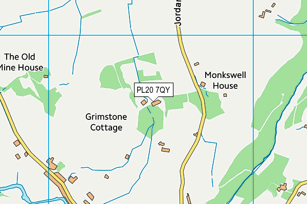 PL20 7QY map - OS VectorMap District (Ordnance Survey)