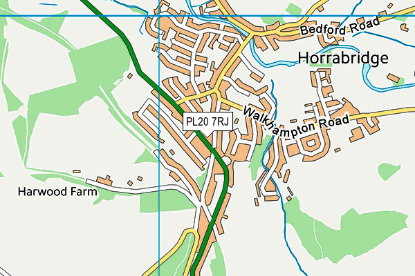 PL20 7RJ map - OS VectorMap District (Ordnance Survey) PL20 7RJ map - OS VectorMap District (Ordnance Survey)