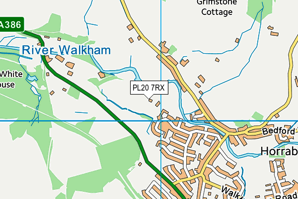 PL20 7RX map - OS VectorMap District (Ordnance Survey) PL20 7RX map - OS VectorMap District (Ordnance Survey)