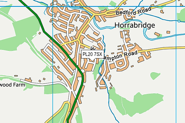 PL20 7SX map - OS VectorMap District (Ordnance Survey) PL20 7SX map - OS VectorMap District (Ordnance Survey)