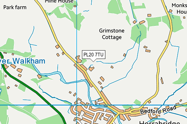 PL20 7TU map - OS VectorMap District (Ordnance Survey) PL20 7TU map - OS VectorMap District (Ordnance Survey)
