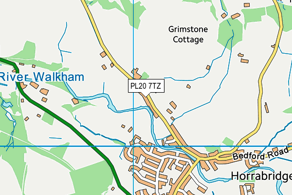 PL20 7TZ map - OS VectorMap District (Ordnance Survey) PL20 7TZ map - OS VectorMap District (Ordnance Survey)