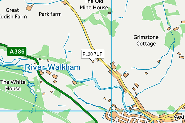 PL20 7UF map - OS VectorMap District (Ordnance Survey) PL20 7UF map - OS VectorMap District (Ordnance Survey)