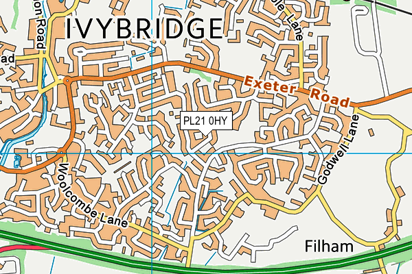 PL21 0HY map - OS VectorMap District (Ordnance Survey)