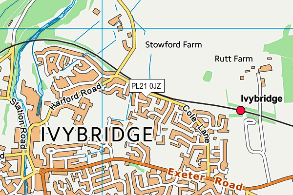 PL21 0JZ map - OS VectorMap District (Ordnance Survey)