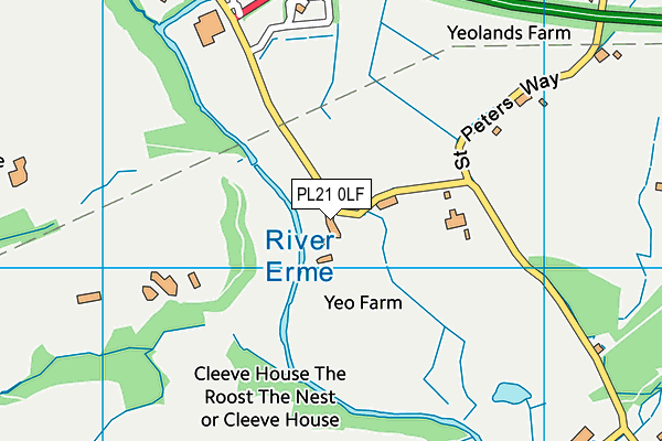 PL21 0LF map - OS VectorMap District (Ordnance Survey) PL21 0LF map - OS VectorMap District (Ordnance Survey)