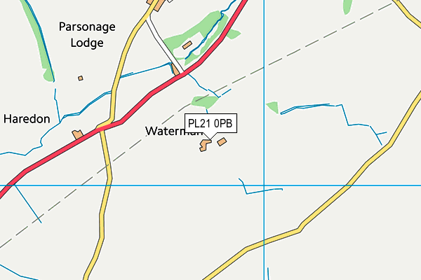 PL21 0PB map - OS VectorMap District (Ordnance Survey) PL21 0PB map - OS VectorMap District (Ordnance Survey)