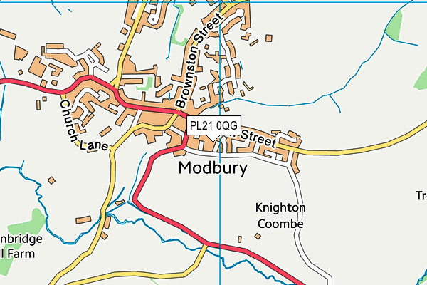 PL21 0QG map - OS VectorMap District (Ordnance Survey)
