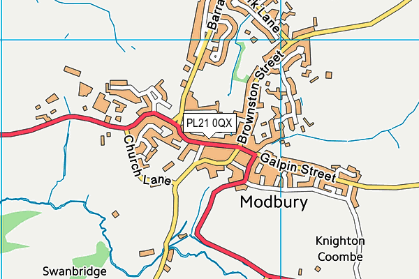 PL21 0QX map - OS VectorMap District (Ordnance Survey)