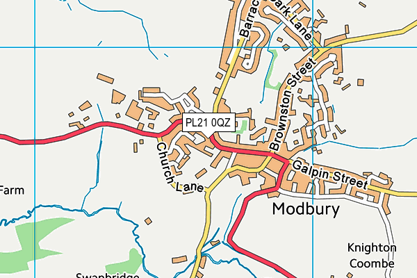 PL21 0QZ map - OS VectorMap District (Ordnance Survey)
