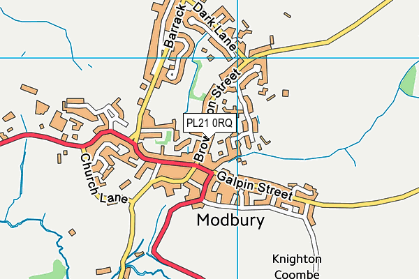 PL21 0RQ map - OS VectorMap District (Ordnance Survey)