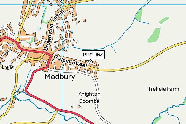 PL21 0RZ map - OS VectorMap District (Ordnance Survey)