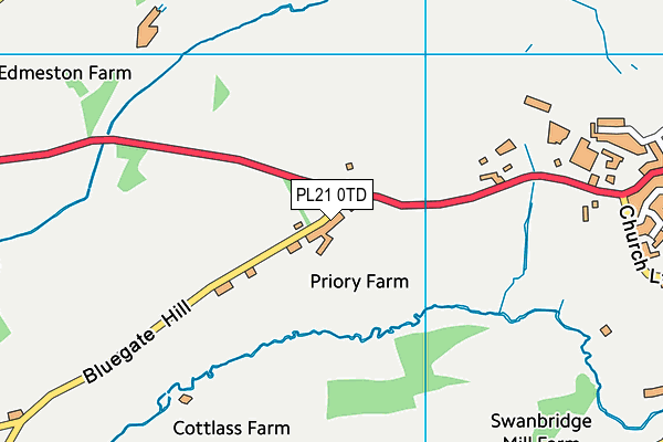 PL21 0TD map - OS VectorMap District (Ordnance Survey) PL21 0TD map - OS VectorMap District (Ordnance Survey)