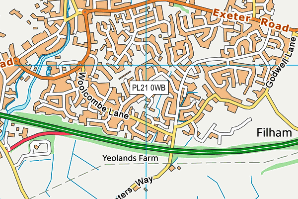 PL21 0WB map - OS VectorMap District (Ordnance Survey) PL21 0WB map - OS VectorMap District (Ordnance Survey)