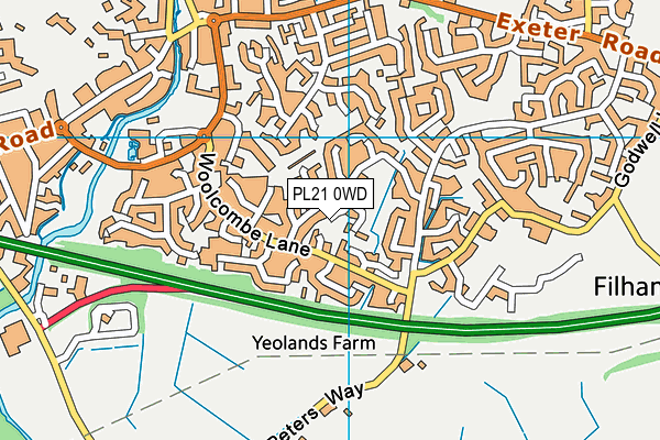 PL21 0WD map - OS VectorMap District (Ordnance Survey) PL21 0WD map - OS VectorMap District (Ordnance Survey)