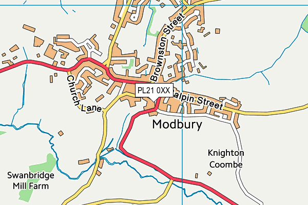 PL21 0XX map - OS VectorMap District (Ordnance Survey)