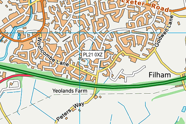 PL21 0XZ map - OS VectorMap District (Ordnance Survey) PL21 0XZ map - OS VectorMap District (Ordnance Survey)