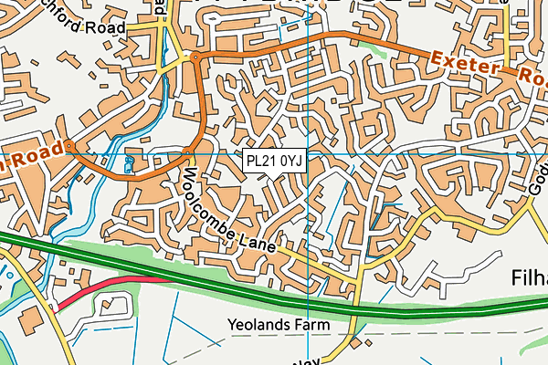 PL21 0YJ map - OS VectorMap District (Ordnance Survey) PL21 0YJ map - OS VectorMap District (Ordnance Survey)