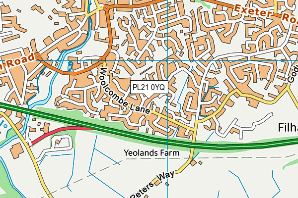 PL21 0YQ map - OS VectorMap District (Ordnance Survey) PL21 0YQ map - OS VectorMap District (Ordnance Survey)