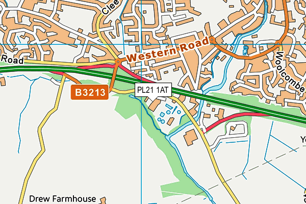 PL21 1AT map - OS VectorMap District (Ordnance Survey)