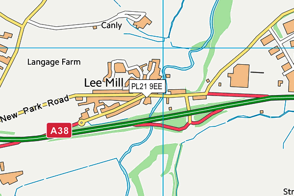 PL21 9EE map - OS VectorMap District (Ordnance Survey)