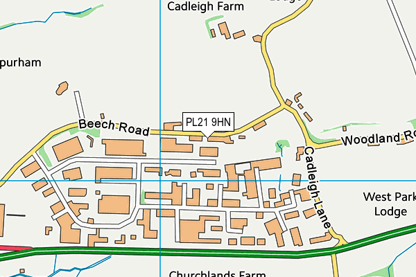 PL21 9HN map - OS VectorMap District (Ordnance Survey) PL21 9HN map - OS VectorMap District (Ordnance Survey)