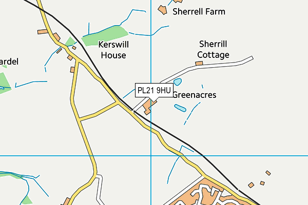 PL21 9HU map - OS VectorMap District (Ordnance Survey) PL21 9HU map - OS VectorMap District (Ordnance Survey)