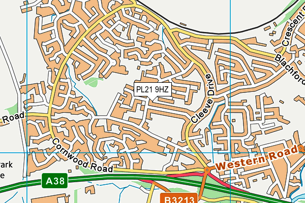 PL21 9HZ map - OS VectorMap District (Ordnance Survey) PL21 9HZ map - OS VectorMap District (Ordnance Survey)
