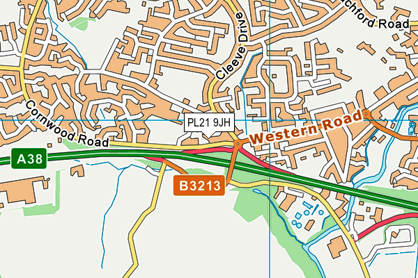 PL21 9JH map - OS VectorMap District (Ordnance Survey) PL21 9JH map - OS VectorMap District (Ordnance Survey)