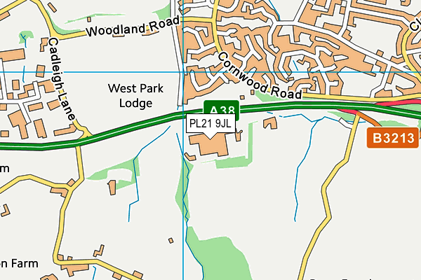 PL21 9JL map - OS VectorMap District (Ordnance Survey) PL21 9JL map - OS VectorMap District (Ordnance Survey)
